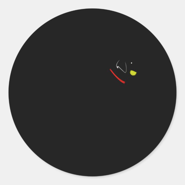 Labrador Retriever Holt Black Lab Play Ball Runder Aufkleber (Vorderseite)