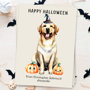 Labrador Retriever Hund Happy Halloween Feiertagskarte