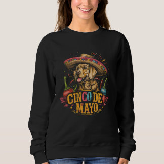 Labrador Retriever Hund - Lustiger Cinco De Mayo M Sweatshirt