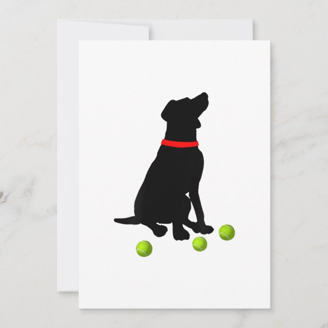 Labrador Retriever Hund mit gelbe Labrador-Tennisb Dankeskarte (Vorderseite)