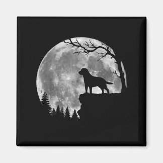 Labrador Retriever Hund Mond Silhouette Halloween Magnet