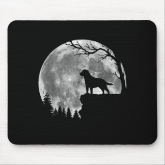 Labrador Retriever Hund Mond Silhouette Halloween Mousepad