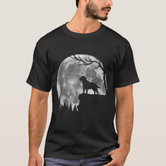 Labrador Retriever Hund Mond Silhouette Halloween T-Shirt