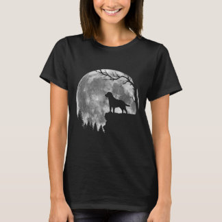 Labrador Retriever Hund Mond Silhouette Halloween T-Shirt