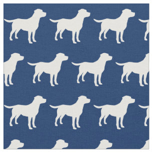 Labrador Retriever Hund Silhouette Labrador Navy B Stoff