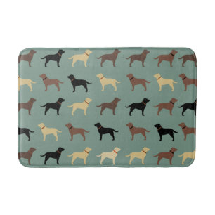 Labrador Retriever Hund Silhouetten Muster Labrado Badematte