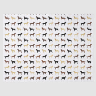 Labrador Retriever Hund Silhouetten Muster Labrado Seidenpapier