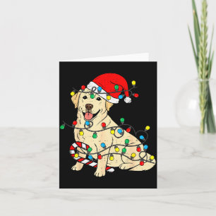 Labrador Retriever Hund Weihnachtslichter Xmas Hau Karte