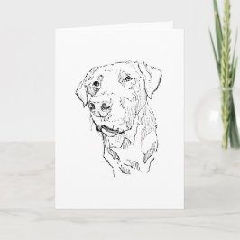 Labrador Retriever Hund Zeichnung Dankeskarte
