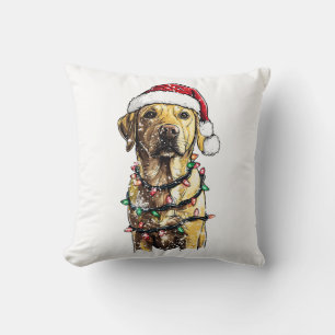 Labrador Retriever Hunde Baum Weihnachtspullover X Kissen