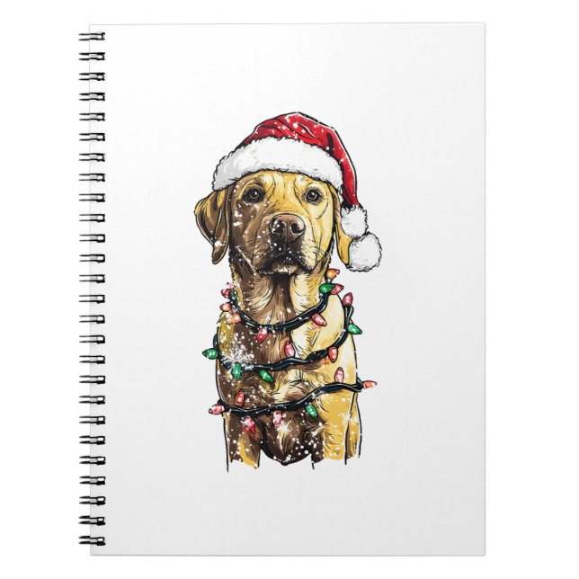 Labrador Retriever Hunde Baum Weihnachtspullover X Notizblock (Vorderseite)