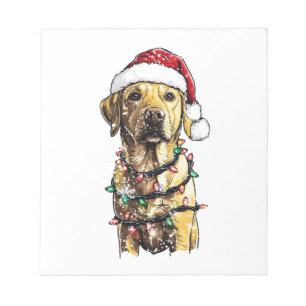 Labrador Retriever Hunde Baum Weihnachtspullover X Notizblock