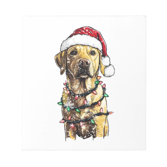 Labrador Retriever Hunde Baum Weihnachtspullover X Notizblock (Vorderseite)