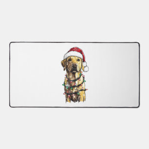 Labrador Retriever Hunde Baum Weihnachtspullover X Schreibtischunterlage