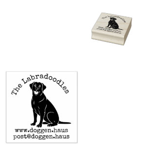 Labrador Retriever Hunde Familienname Rücksendeadr Gummistempel