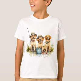 Labrador Retriever Hunde Fischen T-Shirt