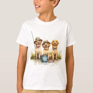 Labrador Retriever Hunde Fischen T-Shirt