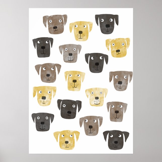 Labrador Retriever Hunde Poster (Vorne)