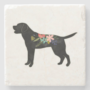 Labrador Retriever Hunde Rasse Bohemisch Floral Steinuntersetzer