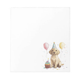 Labrador Retriever Hunde zum Geburtstag Notizblock