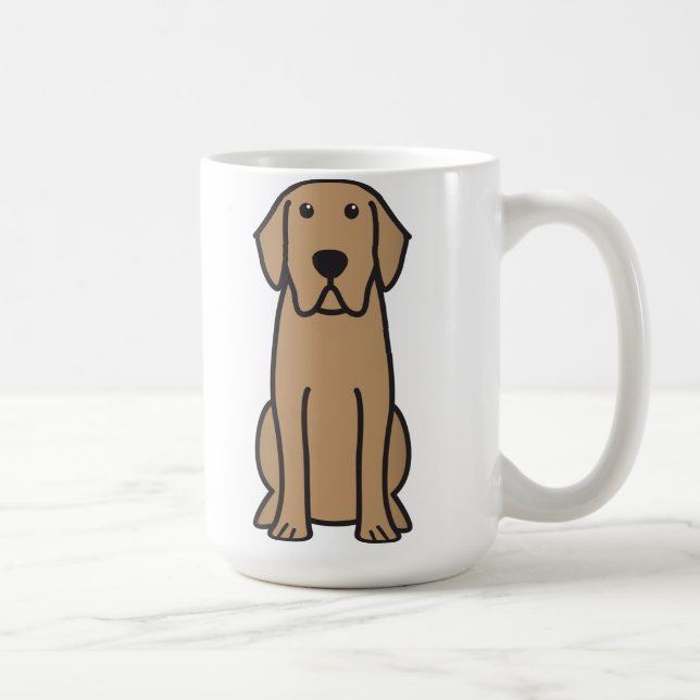 Labrador-Retriever-HundeCartoon Kaffeetasse (Rechts)