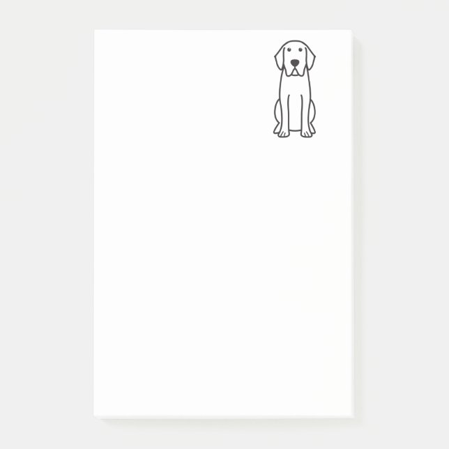 Labrador-Retriever-HundeCartoon-Post-Itanmerkungen Post-it Klebezettel (Vorderseite)