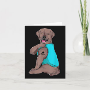 Labrador Retriever I Liebe Vater Tattoo Apparel, H Karte