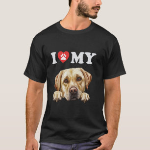 Labrador Retriever Ich Liebe Meinen Hund Lustiger T-Shirt