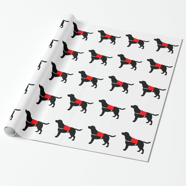 Labrador retriever im Service Geschenkpapier (Ungerollt)