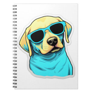 Labrador Retriever in Cooler Sonnenbrille Classic  Notizblock