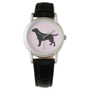 Labrador-Retriever in der Silhouette Armbanduhr