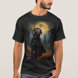 Labrador Retriever in mondbeleuchteter Nacht T-Shirt