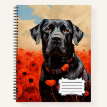 Labrador Retriever in Poppies