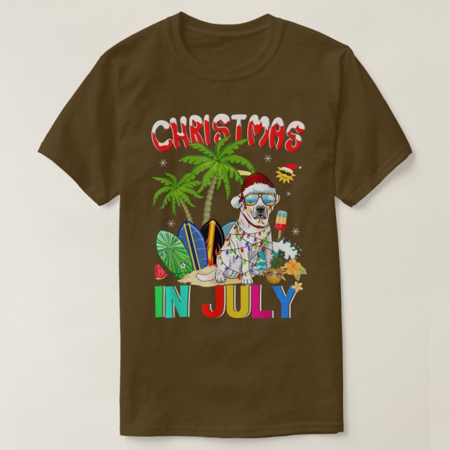 Labrador Retriever in Santa Hat Sungasse Christm T-Shirt (Design vorne)