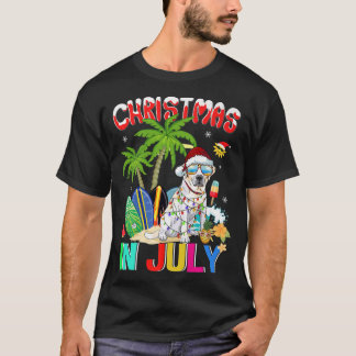 Labrador Retriever in Weihnachtsmannmütze Sonnenbr T-Shirt