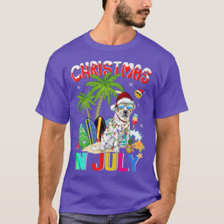 Labrador Retriever in Weihnachtsmannmütze Sonnenbr T-Shirt