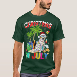 Labrador Retriever in Weihnachtsmannmütze Sonnenbr T-Shirt