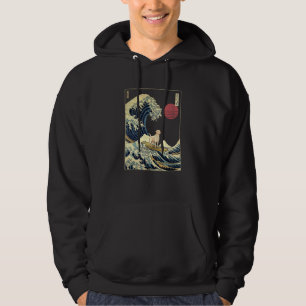 Labrador Retriever Japanische Kanagawa Welle Surfe Hoodie
