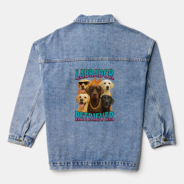 Labrador Retriever Jeansjacke (Rückseite)