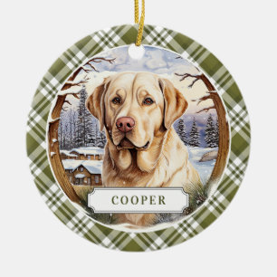 Labrador Retriever Keramik Circle Ornament