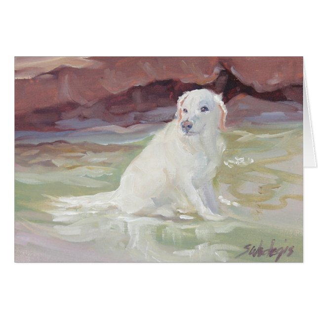 Labrador retriever-Kunst-Karten (Vorderseite (Horizontal))