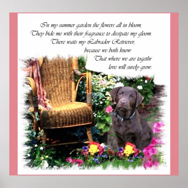 Labrador Retriever Kunstgeschenke Poster (Vorne)