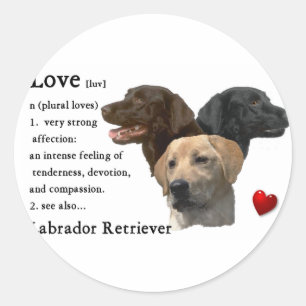Labrador Retriever Kunstgeschenke Runder Aufkleber