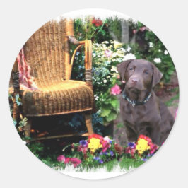 Labrador Retriever Kunstgeschenke Runder Aufkleber