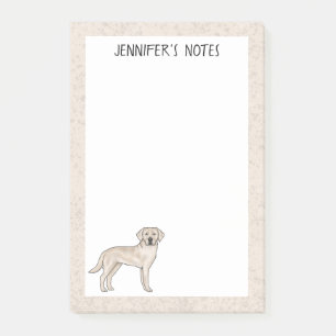 Labrador Retriever Lab Hund im cremefarbenen Fell Post-it Klebezettel