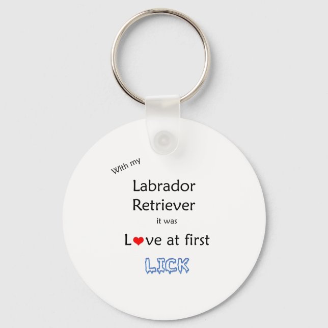 Labrador Retriever Lick Design Schlüsselanhänger (Vorderseite)