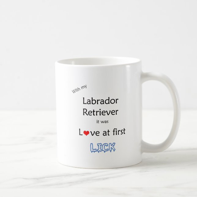 Labrador Retriever Liebe in First Lick Kaffeetasse (Rechts)
