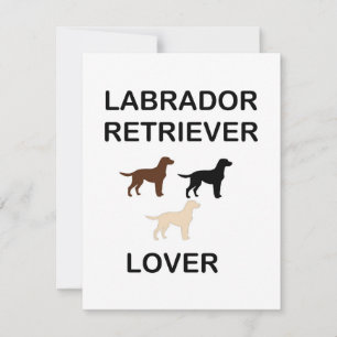 Labrador Retriever Liebhaber alle Farben Silhouett Mitteilungskarte