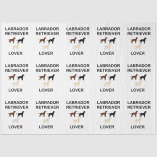 Labrador Retriever liebt alle Silhouetten Seidenpapier