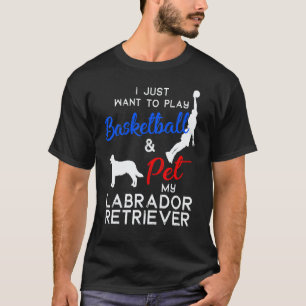 Labrador Retriever Lustiger Basketball Hundebesitz T-Shirt